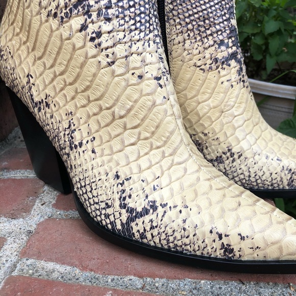 Jeffrey Campbell Snakeskin ankle booties - Picture 3 of 7